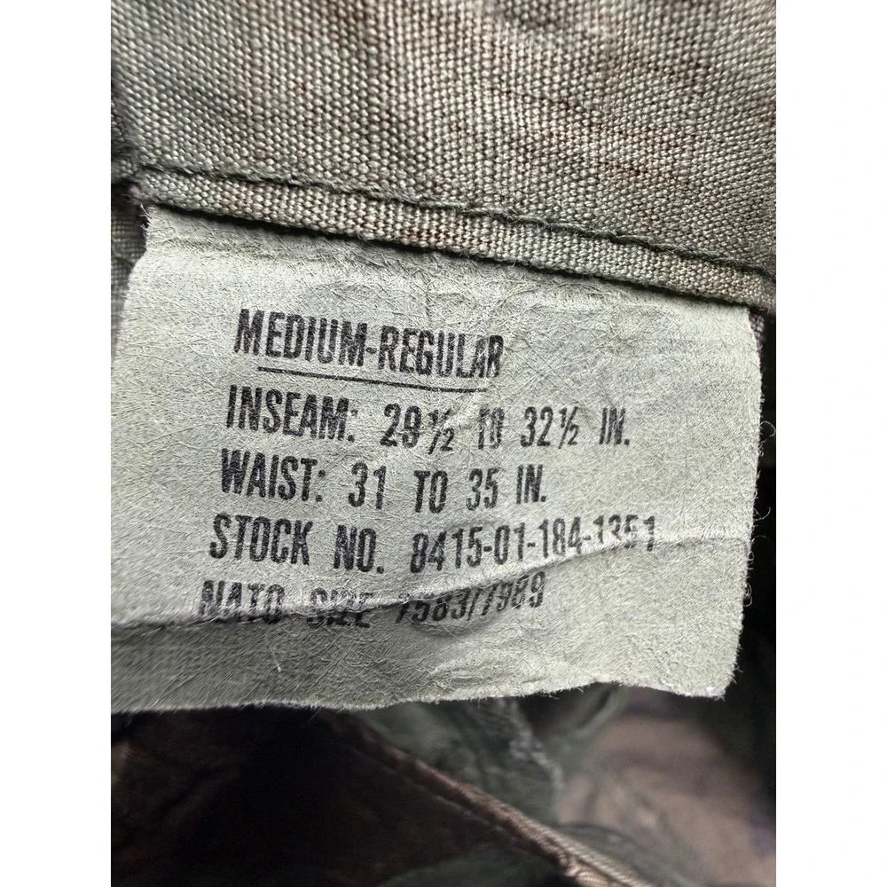 Vintage Woodland Camouflage Combat Trousers Medium Regular 30x32 Camo‎ Military